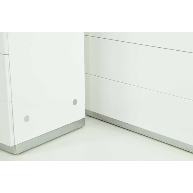 Thayer Coggin Milo Baughman Nightstands in White Lacquer For Sale - Image 4 of 6