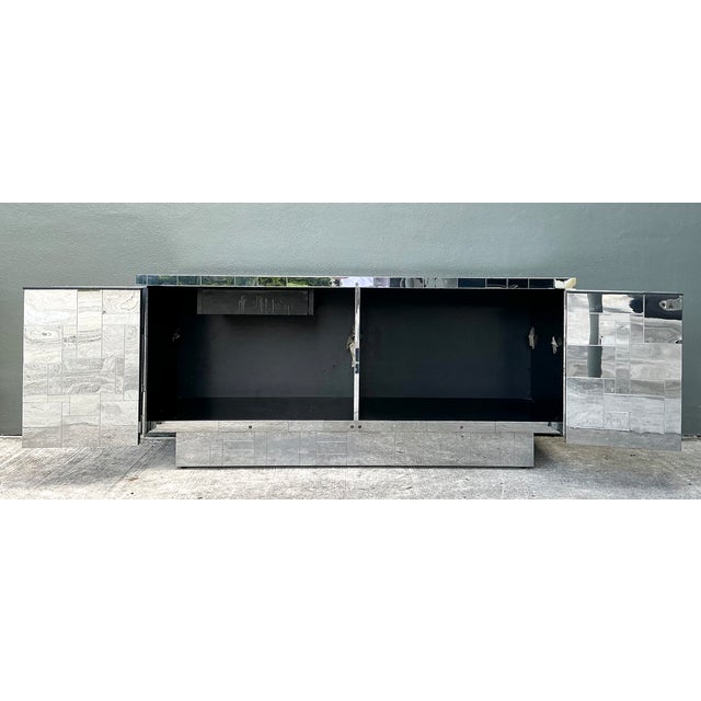 Vintage Paul Evans “Cityscape” Chrome Credenza For Sale - Image 14 of 15