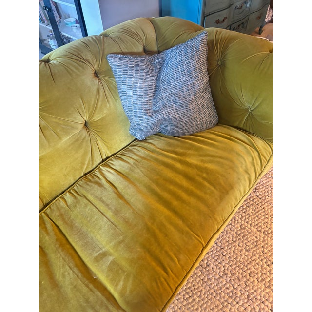 2020s Dexter 92" Tufted Chesterfield Sofa, Velvet For Sale - Image 5 of 11