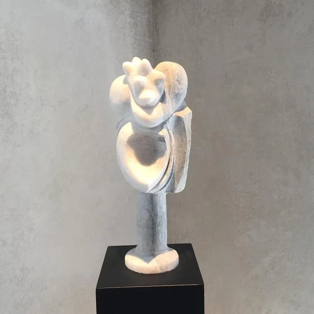 Part of the nature, marble sculpture by Tom von Kaenel. 2020. Dimensions: loength 52 x diameter 18 cm. Materials: naxian...