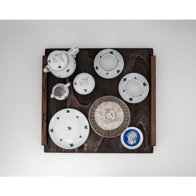 Biedermeier Mirabell Tête-À-Tête for Two on Wooden Tray from Fürstenberg, 1990s, Set of 12 For Sale - Image 14 of 15