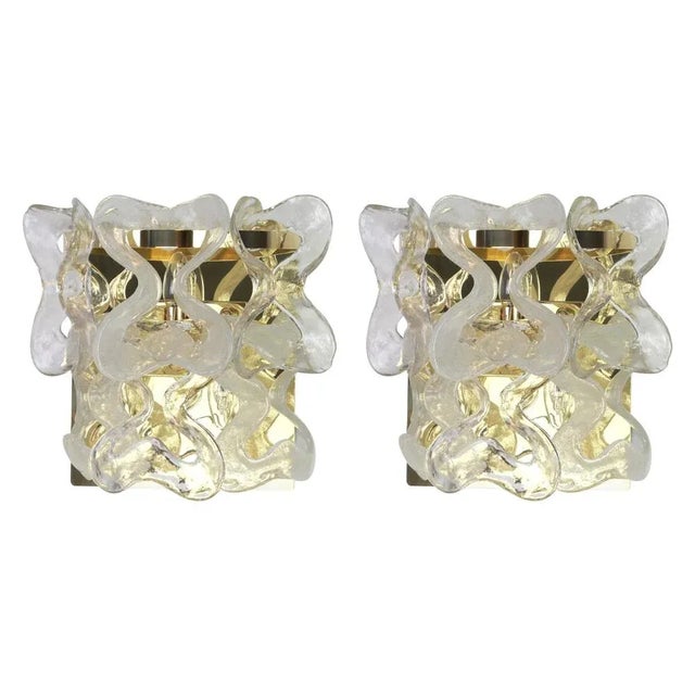 Large Murano Glass Wall Sconce by Kalmar Modell Catena, Austria, 1960s For Sale - Image 6 of 6