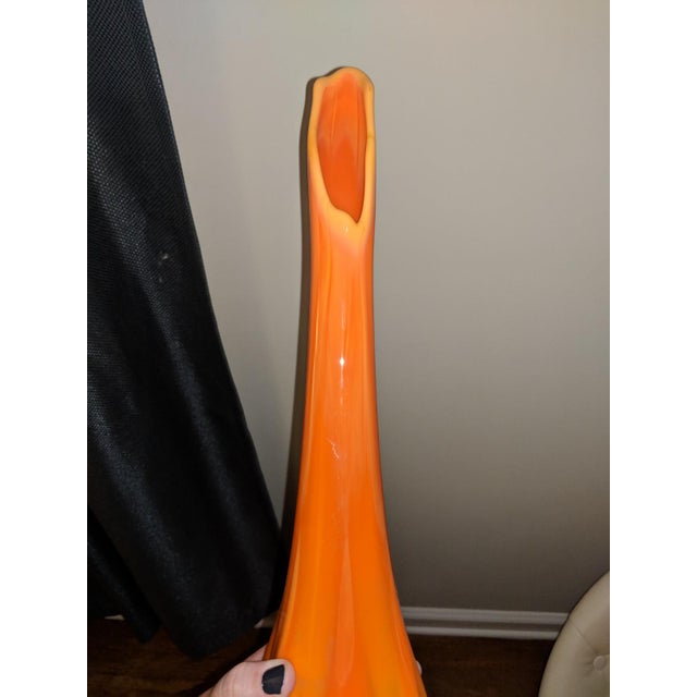 MidCentury Modern Orange Swung Vase Chairish