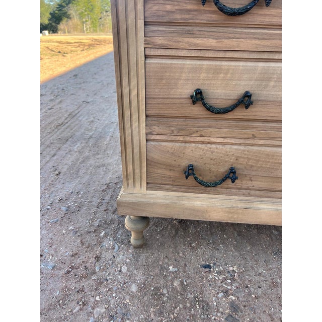 19th Century Louis XVI Marble Top Bleached Chest of Drawer / Commodes For Sale - Image 9 of 12