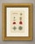 This is an original antique wood engraving, colored by hand, showing insignia of the order of the white falcon of saxe...