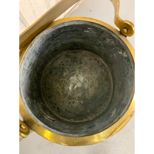 Brass Antique Dutch Brass Coffee Pot and Trivet For Sale - Image 8 of 13