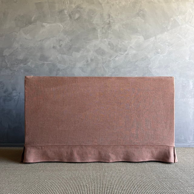 Brussels Slip Covered Settee Bench For Sale In Los Angeles - Image 6 of 9