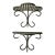 Pair of Antique French Hand-Forged Wrought Iron Wall Shelves Brackets With Scalloped Lattice For Sale