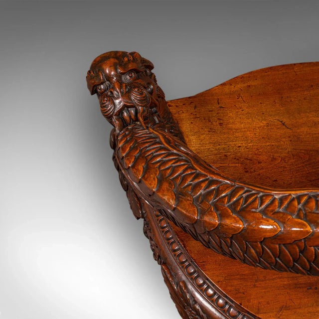 Vintage Decorative Elbow Chair, Oriental, Hall, Fireside, Dragon Seat, Art Deco For Sale - Image 10 of 12