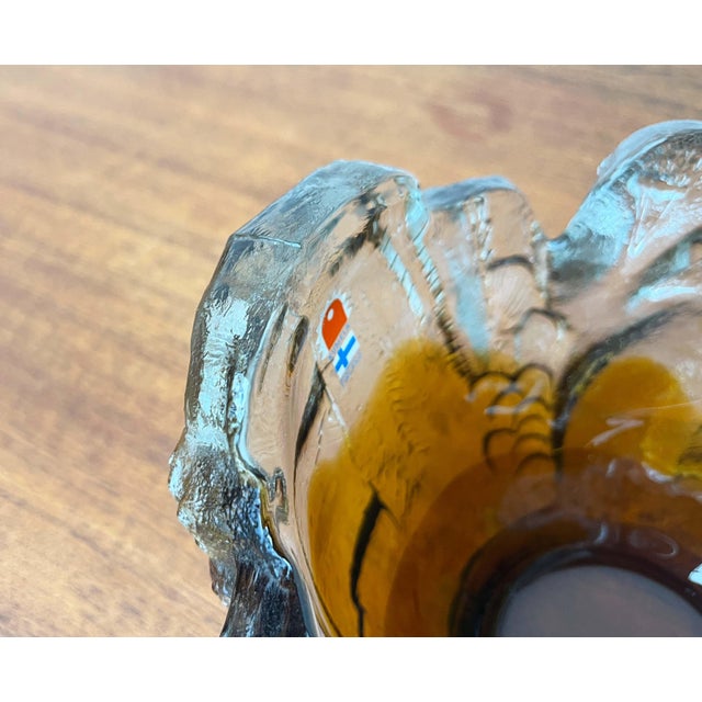 Mid-Century Modern Glass Bowl with Dove by Pertti Santalahti for Humppila, 1960s For Sale - Image 12 of 18