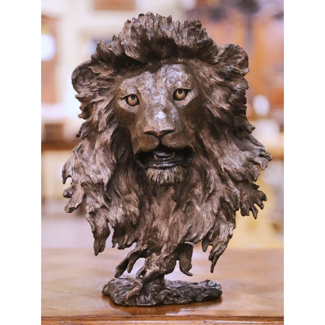Late 20th Century Bronze Lion Sculpture by Mark Hopkins, Signed and Numbered For Sale - Image 5 of 9