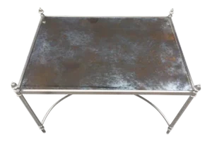 Vintage Silvered Metal Low Table