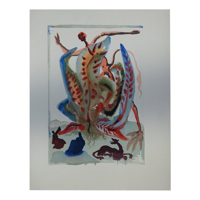 Salvador Dali, Gluttony, Woodcut For Sale