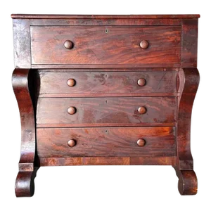 19th Century American Empire Style Chest of Drawers