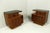 Mid-Century Nightstands with Walnut Veneer and Black Opal Glass Tops, 1960s, Set of 2 For Sale - Image 11 of 17