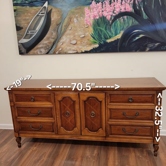 Wood Mid-Century Modern Sideboard Buffet For Sale - Image 7 of 12