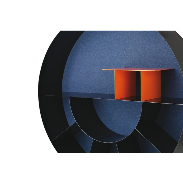 Contemporary Caos Bookshelf in Black by Alessandro Guerriero for Officine Tamborrino For Sale - Image 3 of 5