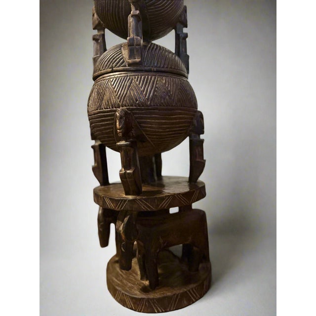 Large Dogon Wooden Tobacco Pot, Mali, 1920s For Sale - Image 9 of 10