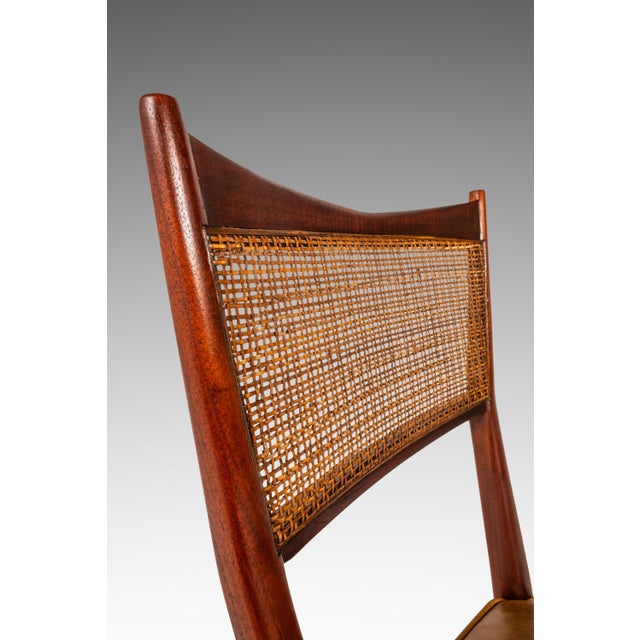 Rare Mid-Century Modern Model 7001 Side Chair in Walnut & Leather Attributed to Paul McCobb for Directional, Usa, C. 1950's For Sale - Image 13 of 18