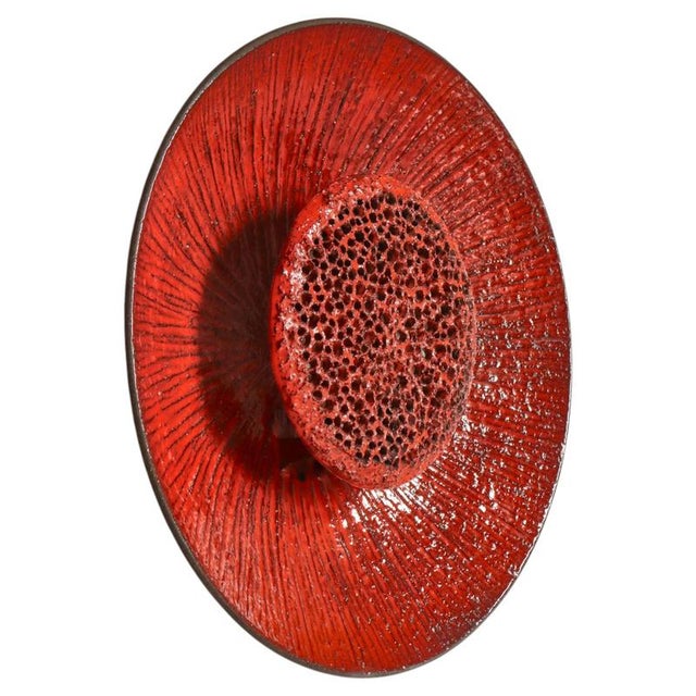 Scandinavian Modern Huge Ceramics Sun Wall Sconce attributed to Sejer Denmark, 1960s For Sale - Image 15 of 15