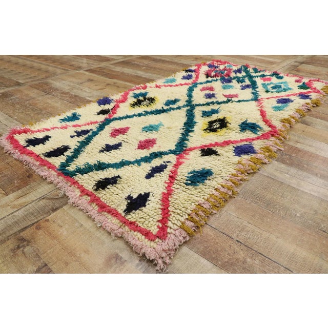 Vintage Berber Moroccan Azilal Rug - 03'00 X 06'00 For Sale In Dallas - Image 6 of 9