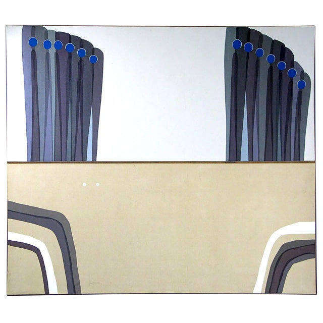 Large 1970s Abstract Expressionist Painting by Lawless For Sale