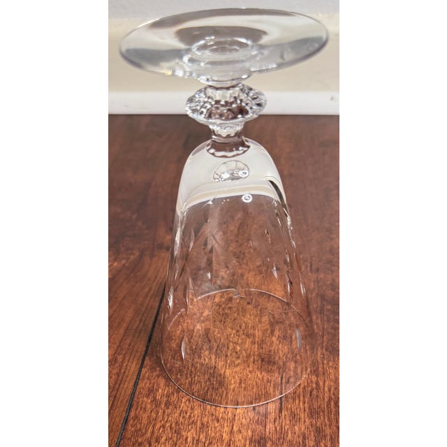 Mid 20th Century Duncan & Miller “Willow” Crystal Iced Tea Goblets –Set of 4 For Sale - Image 9 of 13