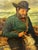 Antique British Maritime Oil Painting Cornish Fisherman by Richard Harry Carter An atmospheric antique British oil...