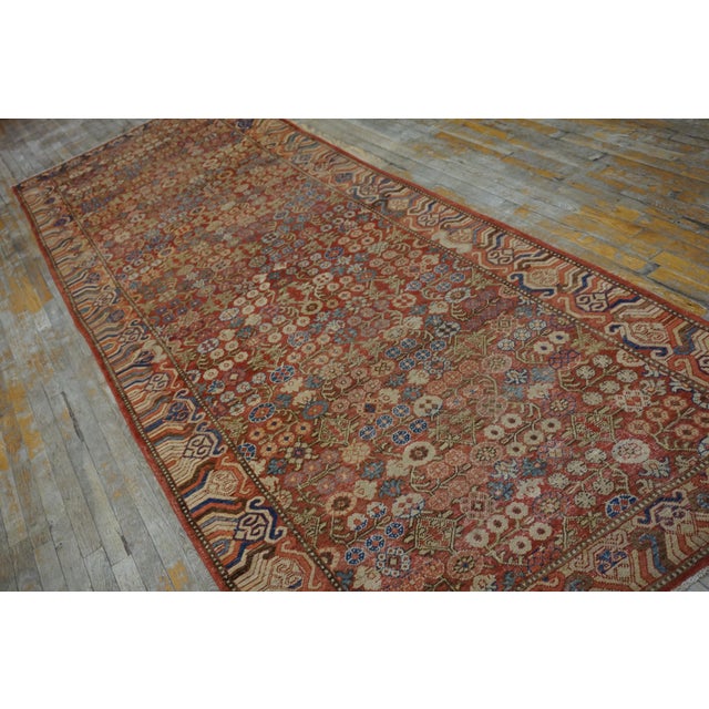 Late 18th Century 1800s Red Antique Central Asian Khotan East Turkestan Hallway Runner Rug For Sale - Image 5 of 13