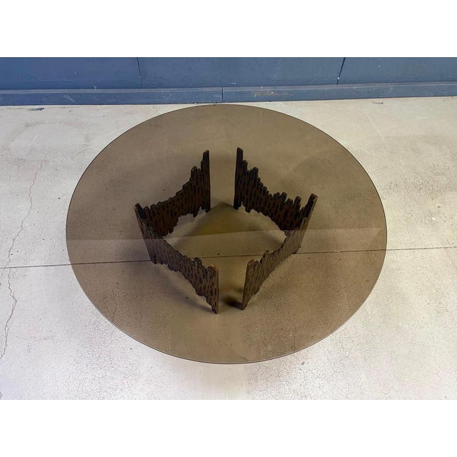 Brutalist Bronze Coffee Table, 1970s For Sale - Image 10 of 12