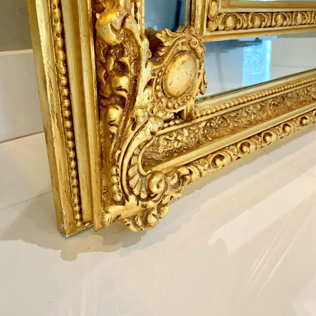 French Style Gold Floor/Wall Mirror – Tall Statement Mirror For Sale - Image 4 of 7