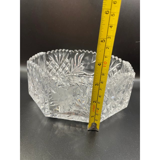 Violetta Mid-Century Octagonal Crystal Nesting Bowls - Set of 2 For Sale - Image 12 of 13