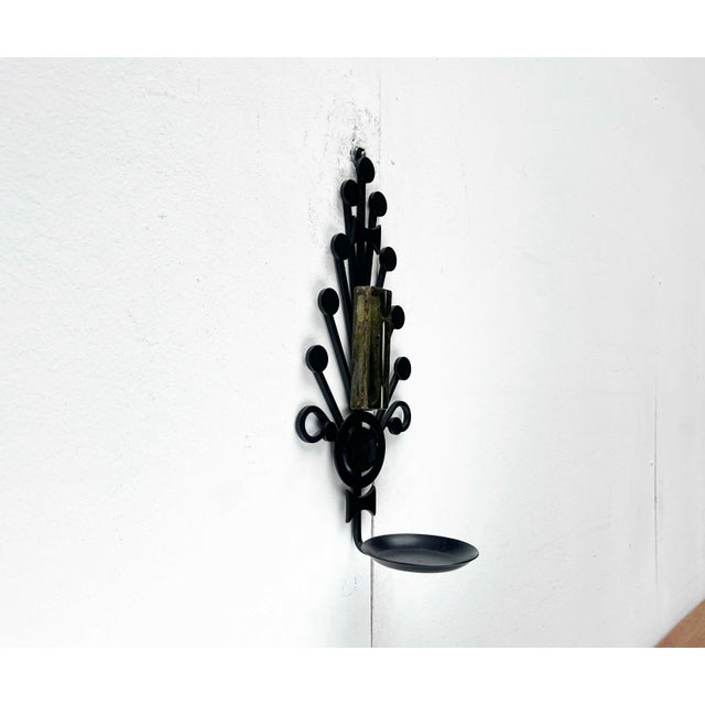 Black Mid-Century Modern Danish Candleholders in Metal and Glass from Dantoft, 1960s, Set of 2 For Sale - Image 8 of 18