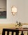 Wood Yoshino Wall Lamp in Cherry Wood & Fine Silk by Veermakers For Sale - Image 7 of 13