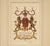 Antique hand-colored armorial engraving depicting the Bennet coat of arms for the Earl of Tankerville. Rich in heraldic...