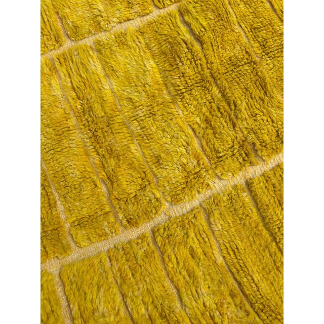 Moroccan Mustard Yellow Mrirt Rug, 2010s For Sale - Image 4 of 12