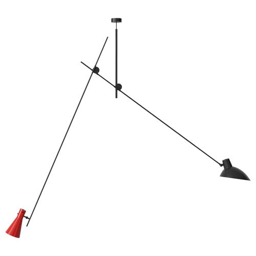 Metal Red and Black Cinquanta Suspension Lamp by Vittoriano Viganò for Astep For Sale - Image 7 of 7