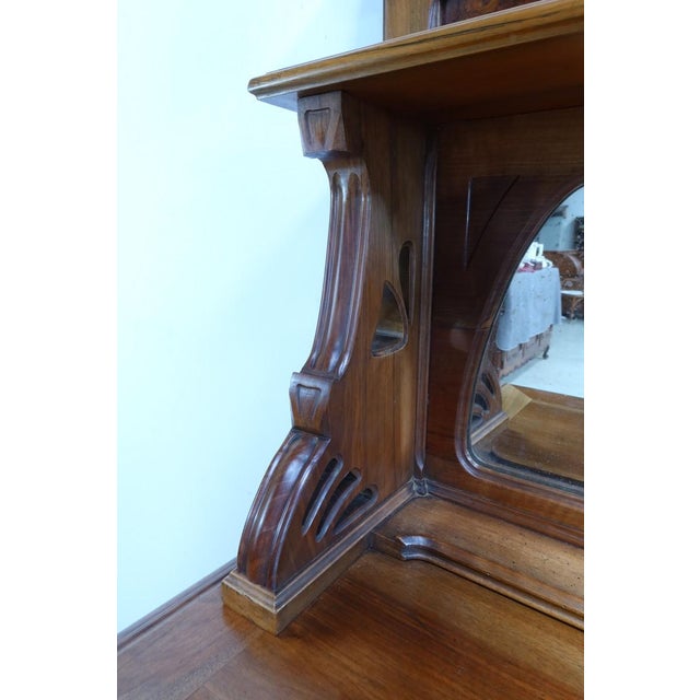 Art Nouveau Walnut Server, 1900 For Sale - Image 11 of 18