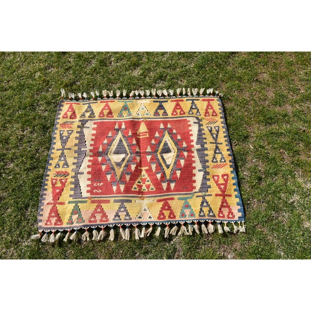 1960s Southwestern Traditional Handmade Cappadocia Kilim Rug For Sale - Image 4 of 10