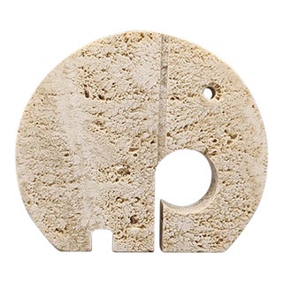 1970s Original Big Travertine Elephant Sculpture by Enzo Mari for F.lli Mannelli For Sale