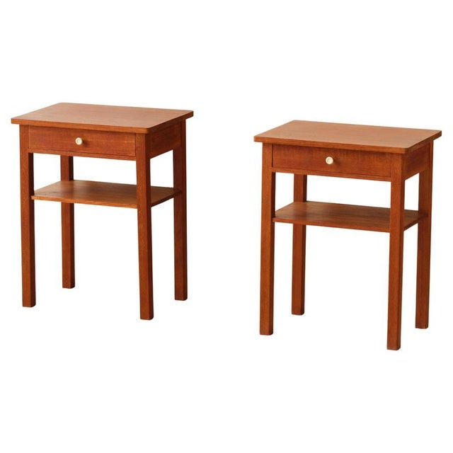 Brown Bedside Tables, Sweden, 1960s, Set of 2 For Sale - Image 8 of 8