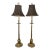 Palm Regency Chinoiserie Brass Faux Bamboo Candlestick Buffet Lamps - a Pair For Sale