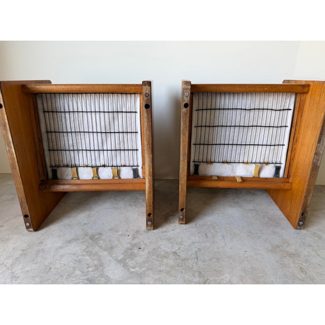 1970s Mid-Century Modern Milo Baughman - Style Architectural Cube Lounge Chairs – Pair For Sale - Image 17 of 17