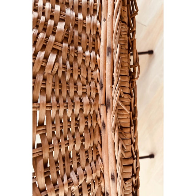 1950s Rattan Chair With Metal Legs. France. A For Sale - Image 11 of 11