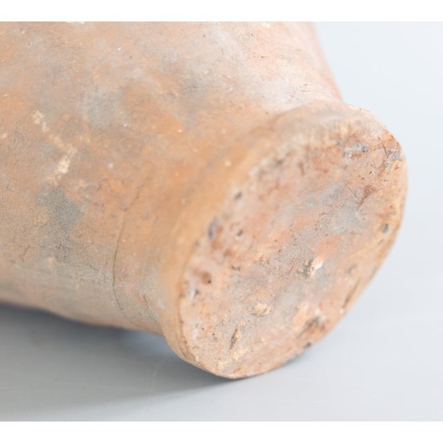 Yellow 19th Century French Yellow Glazed Terracotta Olive Jar Urn Vase For Sale - Image 8 of 9