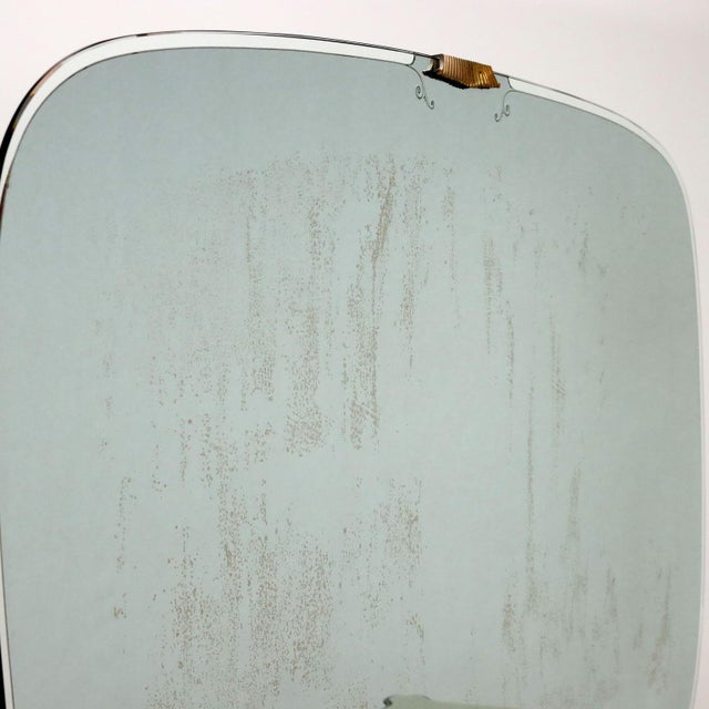 Vintage Dressing Table in Wood & Glass Top with Mirror, Italy, 1960s For Sale - Image 9 of 11