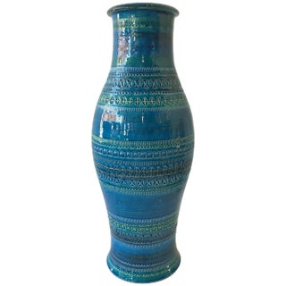 7 Large Bitossi Blue Rimini Flavia Montelupo Vases For Sale