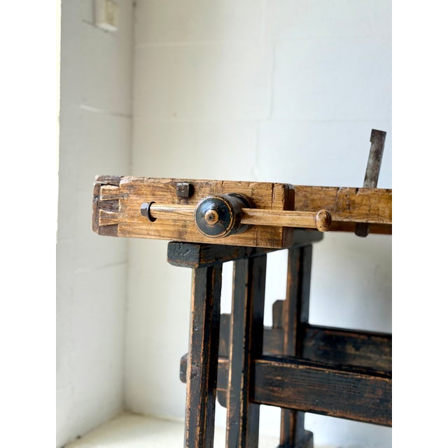 Antique Wooden Carpenters Workbench, 1890s For Sale - Image 3 of 18