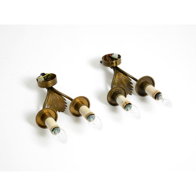 Mid-Century Modern Brass Wall Lamps from Vereinigte Werkstätten, 1950s, Set of 2 For Sale - Image 16 of 18