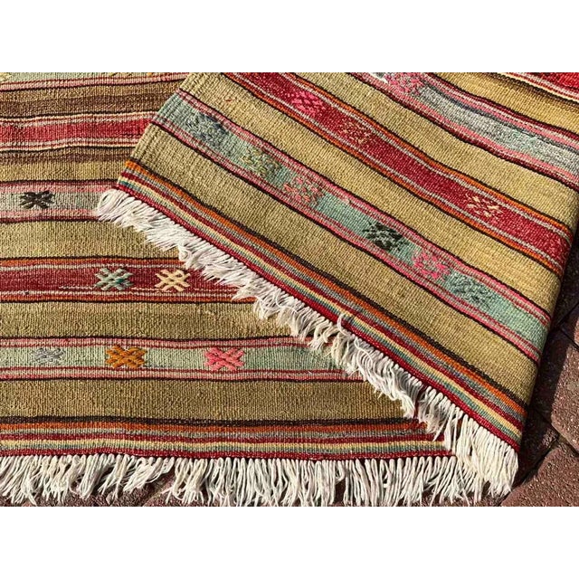Nomadic Handmade Kilim - 66.5" X 88" For Sale - Image 9 of 10
